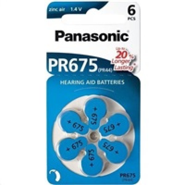 PANASONIC Zinkovzduchová baterie PR-675(44)/6LB AA 1,2V (Blistr 4ks)