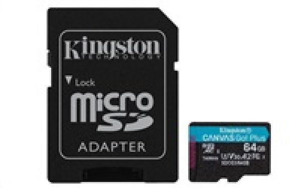 KINGSTON micro SD card SDXC 64GB Canvas Go! Plus + SD adaptér