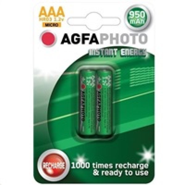 AgfaPhoto přednabitá baterie AAA, 950mAh, 2ks