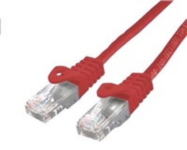 C-TECH kabel patchcord Cat6, UTP, červený, 0,25m