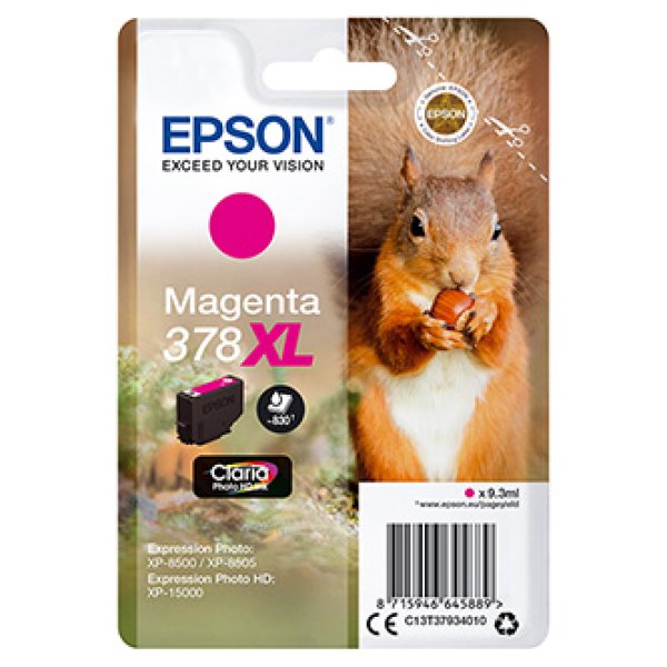 Náplň EPSON 378XL, C13T37934010 purpurová - Blistr