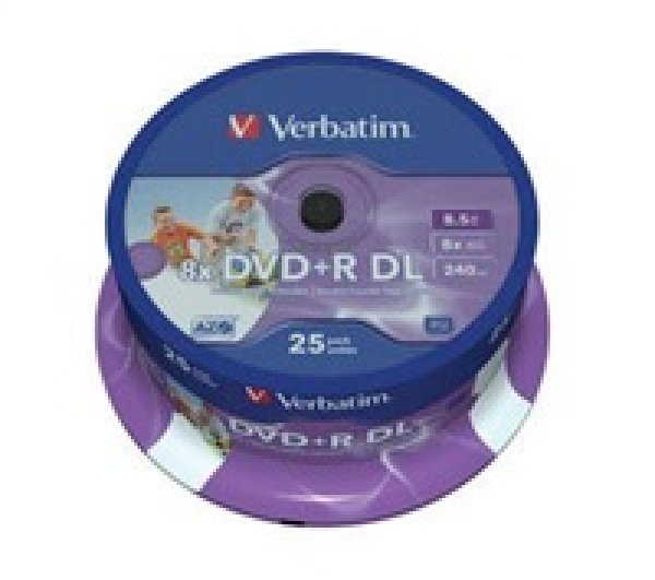 VERBATIM DVD+R(25-Pack)Spindl/DoubleLayer/8,5GB