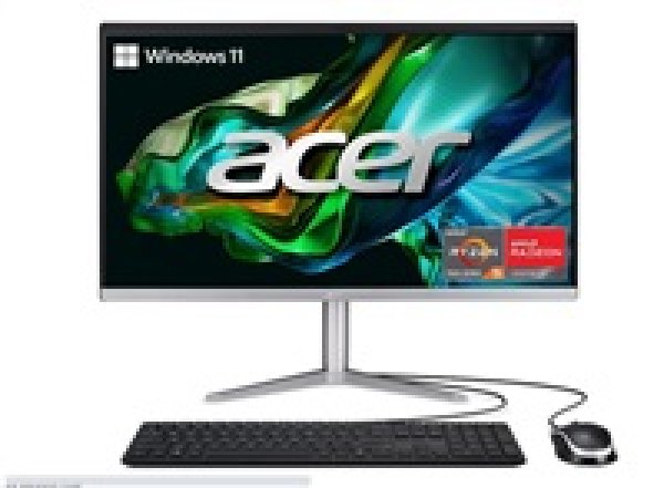 ACER PC AiO Aspire C24-1300 - Ryzen 5 7520U ,23,8" FHD IPS,16GB,512GB M.2 SSD,Radeon610M,W11Original,stříbrná,KB+Mouse