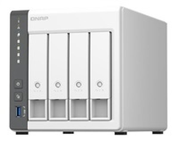 QNAP TS-433-4G 4-bay desktop NAS, 4-core ARM, 4GB RAM, 4xSATA, 1x 2.5GbE, 1x GbE, 3x USB