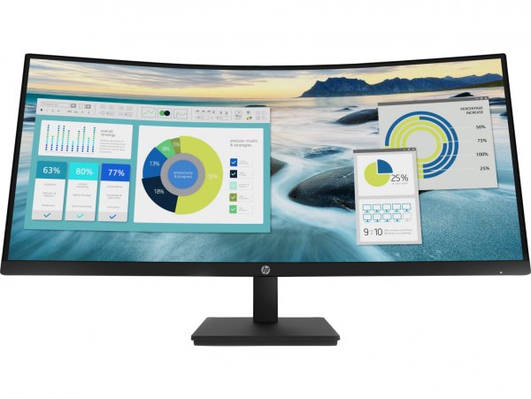 HP LCD P34hc G4 WQHD 34" VA monitor 34palců prohnutý matný, 3440x1440, 5ms, VA, 250cd, repro (1x HDMI, 1x DPort, USB-C)