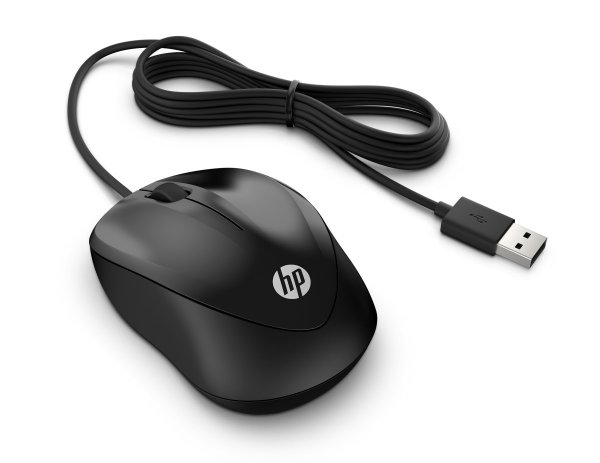 HP Wired 1000/Cestovní/Optická/Drátová USB/Černá