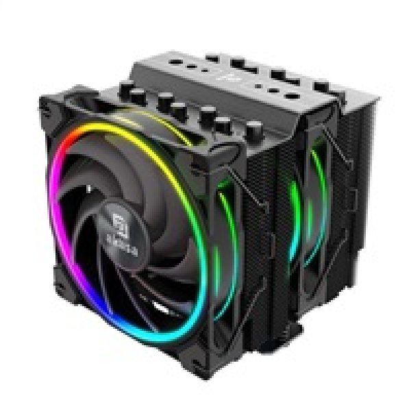 AKASA chladič CPU SOHO H7 Dual Tower RGB, 2x 120mm, LGA1700, AM5