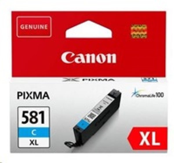 Náplň CANON CLI-581XL, 2049C001 azurová (8,3 ml)