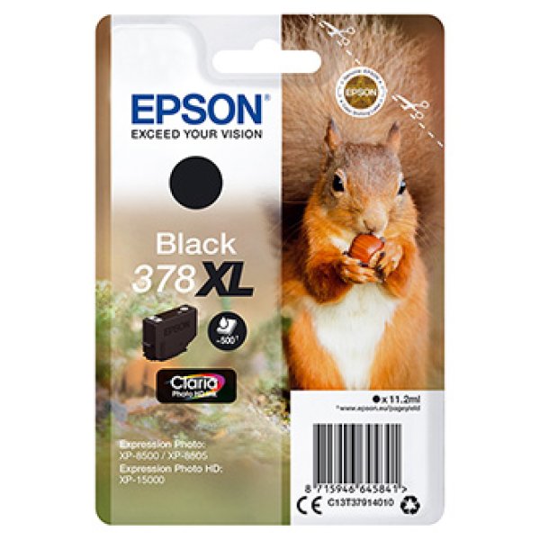 Náplň EPSON 378XL, C13T37914010 černá - Blistr