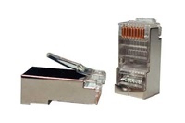 Konektor STP RJ45 (8p8c), Cat5E, 50µm, drát - 100 ks