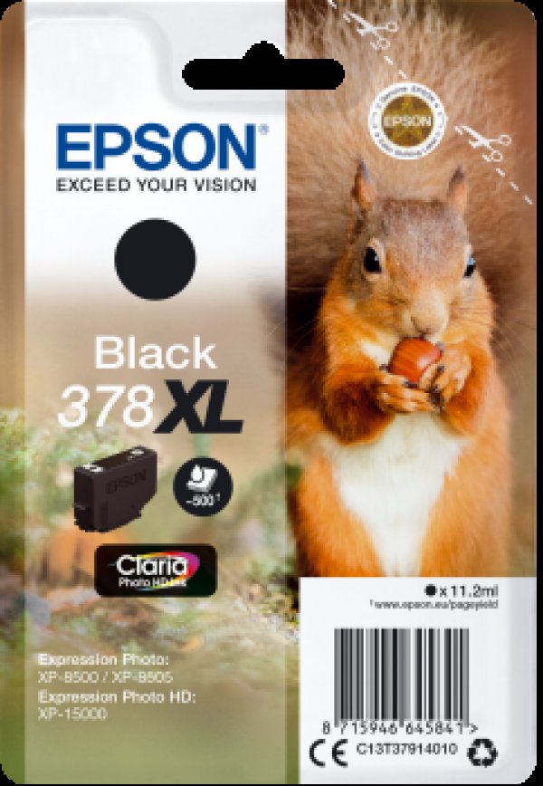 Náplň EPSON 378XL, C13T37914010 černá - Blistr