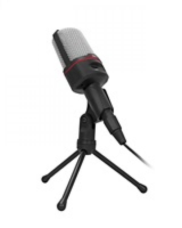 Stolní mikrofon C-TECH MIC-02, 3,5'' stereo jack, 2.5m