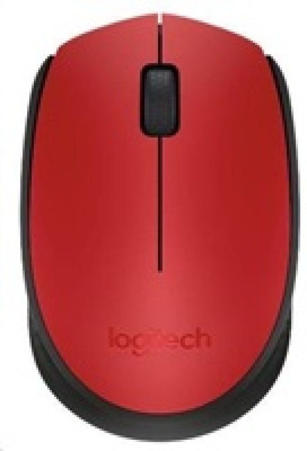 myš Logitech Wireless Mouse M171, červená