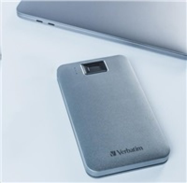 VERBATIM externí HDD 2.5" 2TB, Executive Fingerprint Secure, USB 3.2 Gen 1 / USB-C, šedá