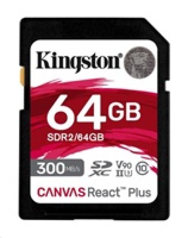 KINGSTON SD card SDXC 64GB Canvas React Plus