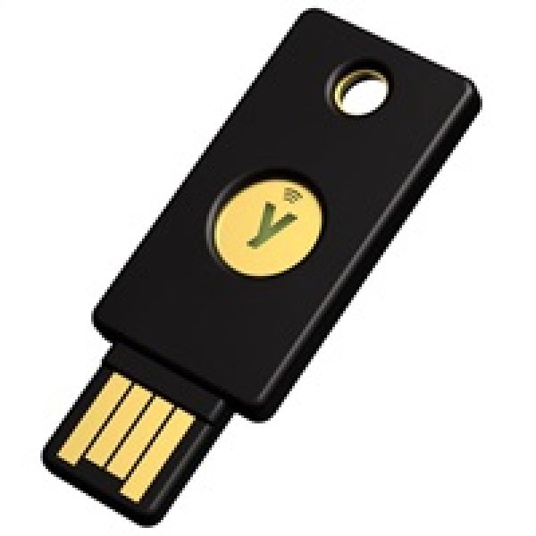 Security Key NFC - USB-A, podporující vícefaktorovou autentizaci (NFC), podpora FIDO2 U2F, voděodolný