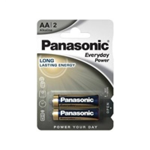 PANASONIC Alkalické baterie Everyday Power  LR6EPS/2BP AA 1,5V (Blistr 2ks)