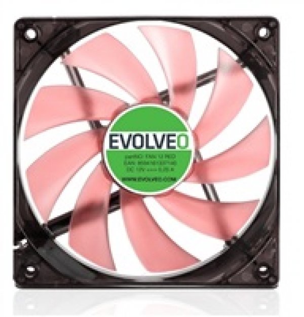 EVOLVEO ventilátor 120mm, LED červený