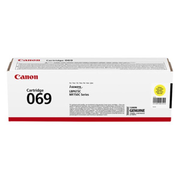 Toner CANON 069Y, 5091C002 žlutý (1 900 stran)