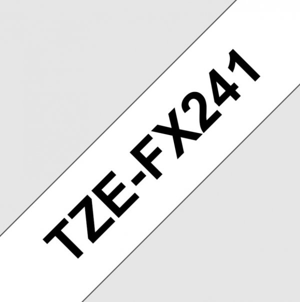 BROTHER TZEFX241 - kazeta TZ šírky 18mm, flexibilní páskou TZE-FX241, bílá/černé písmo