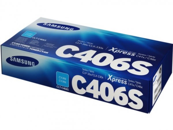 Toner SAMSUNG CLT-C406S azurový (1 000 stran)