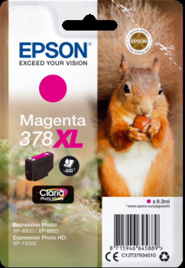 Náplň EPSON 378XL, C13T37934010 purpurová - Blistr