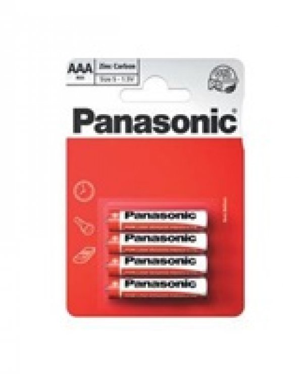 PANASONIC Zinkouhlíkové baterie Red Zinc R03RZ/4BP EU AAA 1,5V (Blistr 4ks)