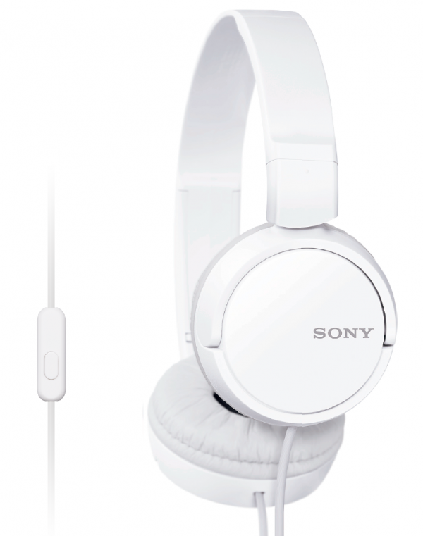 SONY sluchátka MDR-ZX110AP handsfree, bílé