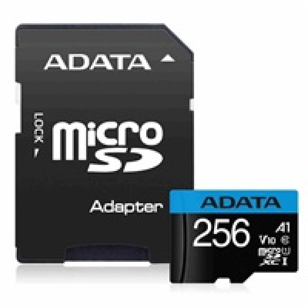 Adata/SDXC/256GB/100MBps/UHS-I U1 / Class 10/+ Adaptér