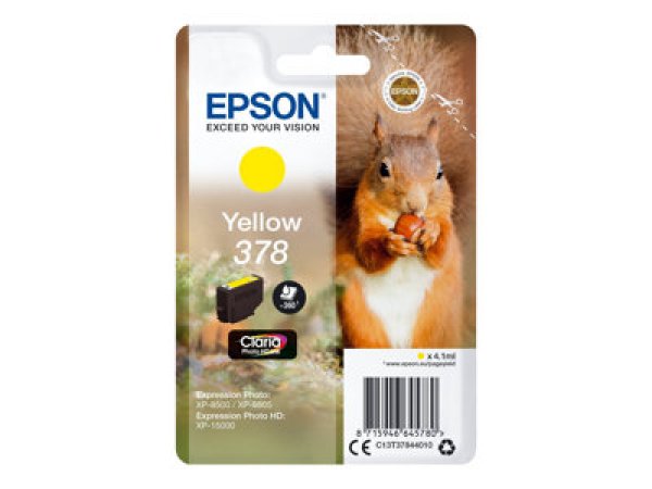 Náplň Epson 378, C13T37844010 žlutá blistr 