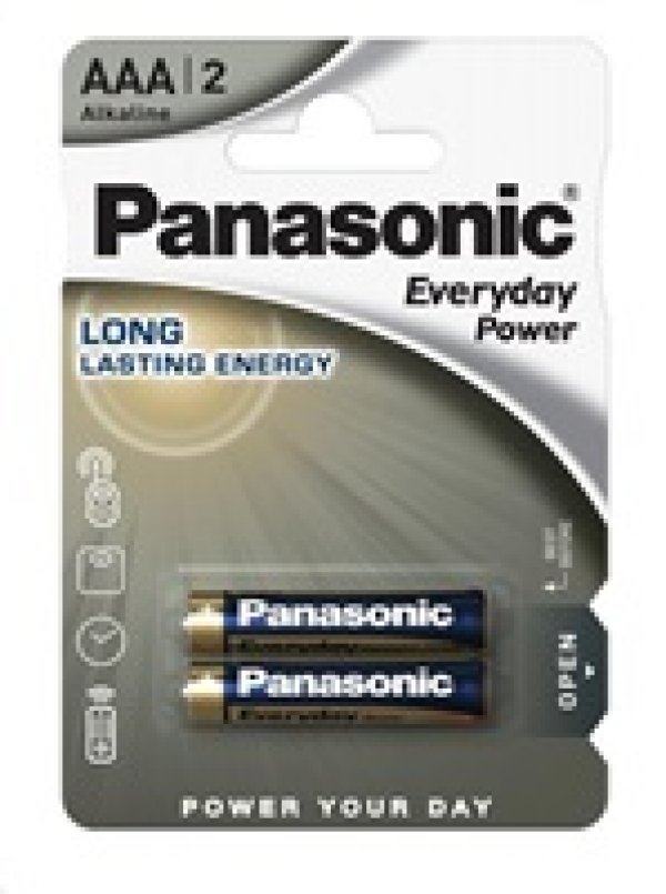 PANASONIC Alkalické baterie Everyday Power  LR03EPS/2BP AAA 1,5V (Blistr 2ks)