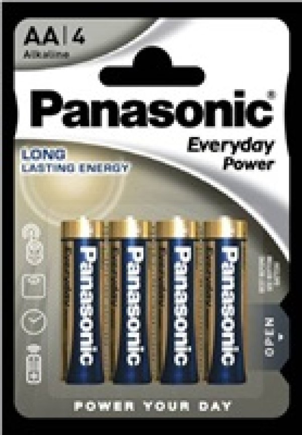 PANASONIC Alkalické baterie Everyday Power  LR6EPS/4BP AA 1,5V (Blistr 4ks)