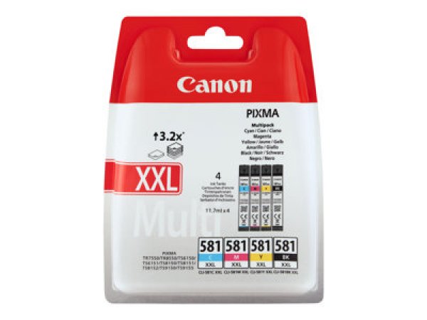 Sada náplní CANON CLI-581XXL, 1998C007 (4x11,7 ml)