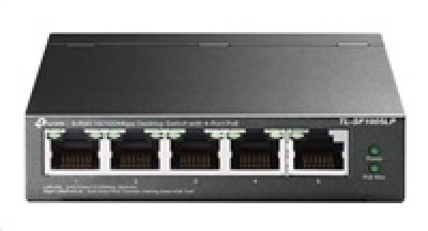 TP-Link switch TL-SF1005LP (5x100Mb/s, 4xPoE, 41W, fanless)