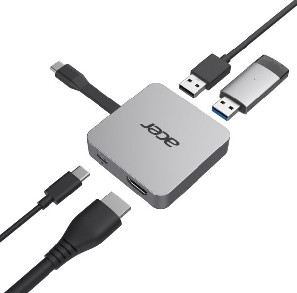 ACER Acer Acer 4in1 Type C dongle: 1 x HDMI + 2 x USB3.2 + 1 x USB C