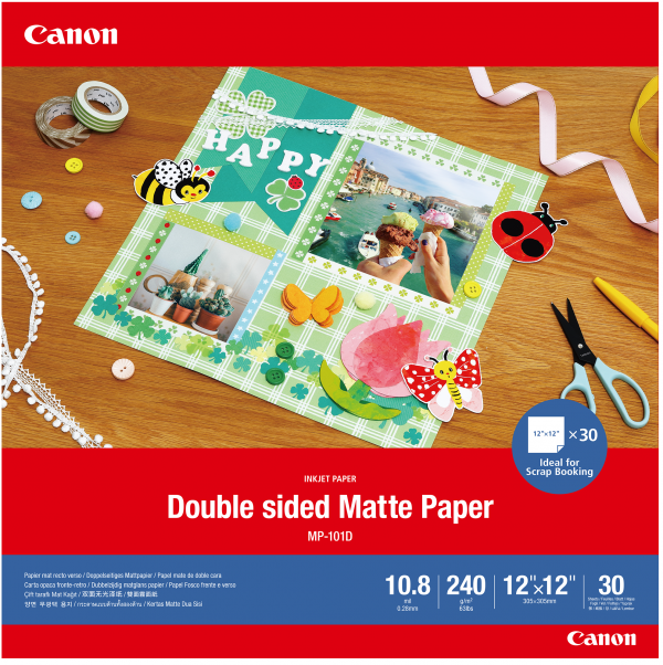 Canon  PAPÍR DOUBLE MATTE PHOTO PAPER(MP-101D)  MP-101D 12x12 30