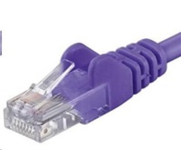 PREMIUMCORD Patch kabel UTP RJ45-RJ45 CAT5e 1m fialová