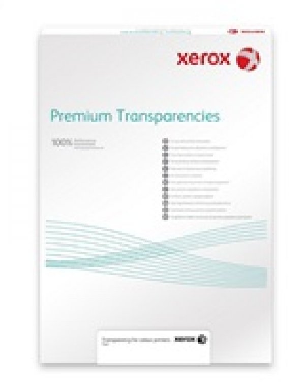 Xerox, fólie, transparentní, A4, 100 mic. 100ks, pro černobílé kopírování a laserový tisk, 3R98202