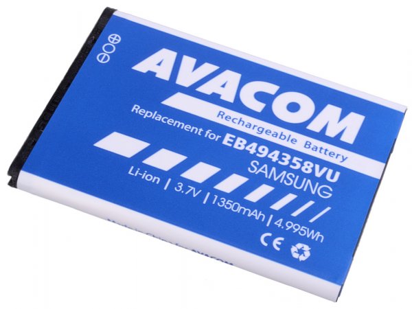 Baterie AVACOM GSSA-5830-S1350A do mobilu Samsung S5830 Galaxy Ace Li-Ion 3,7V 1350mAh