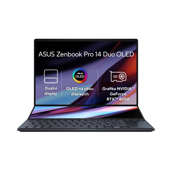 ASUS Zenbook Pro Duo 14 OLED/UX8402VU/i7-13700H/14,5''/2880x1800/T/16GB/1TB SSD/RTX 4050/W11H/Black/2