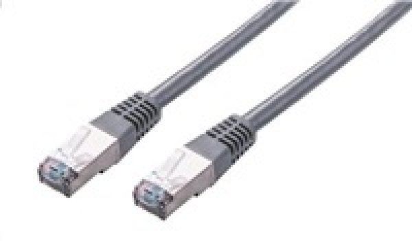 C-TECH kabel patchcord Cat5e, FTP, šedý, 1m