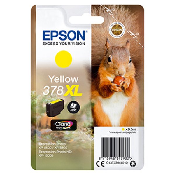 Náplň EPSON 378XL,C13T37944010 žlutá - Blistr