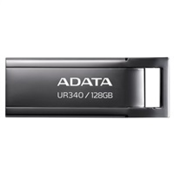 ADATA Flash Disk 128GB UR340, USB 3.2 Dash Drive, kov lesklá černá