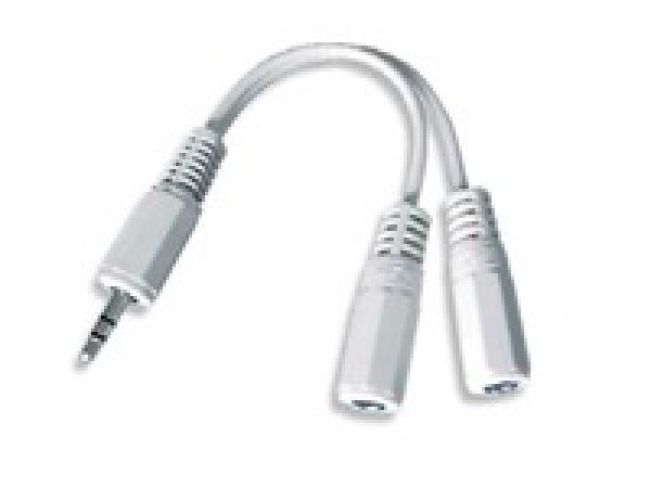 GEMBIRD Kabel audio 3,5mm Jack - 2x 3,5mm Jack (M/F, rozdvojka, stereo)