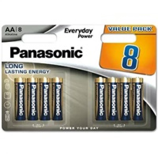 PANASONIC Alkalické baterie Everyday Power  LR6EPS/8BW AA 1,5V (Blistr 8ks)