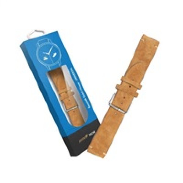 RhinoTech univerzální řemínek Genuine Suede Leather Quick Release 22mm hnědý