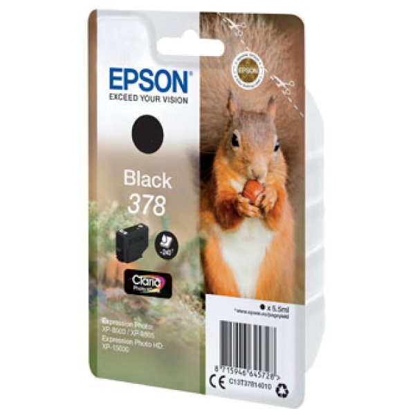 Náplň Epson 378, C13T37814010 černá blistr 