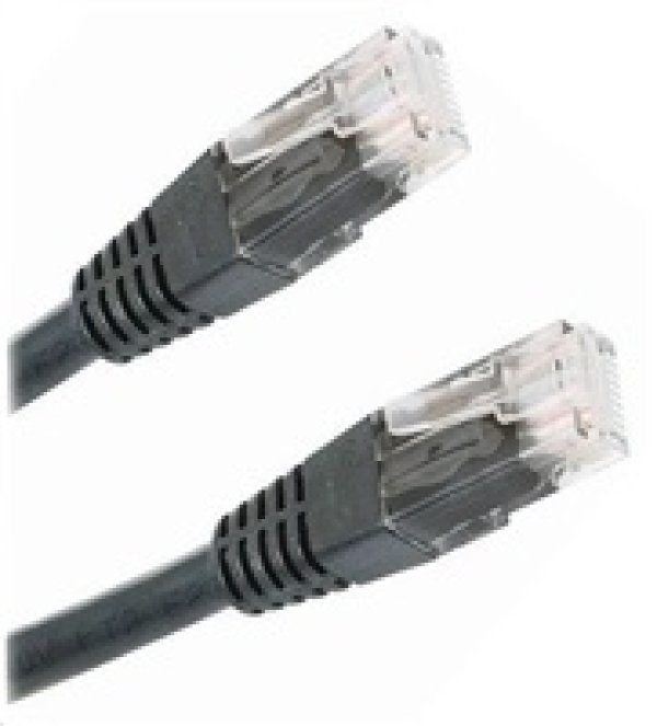 XtendLan patch kabel Cat5E, UTP - 1m, černý (prodej po 10 ks)