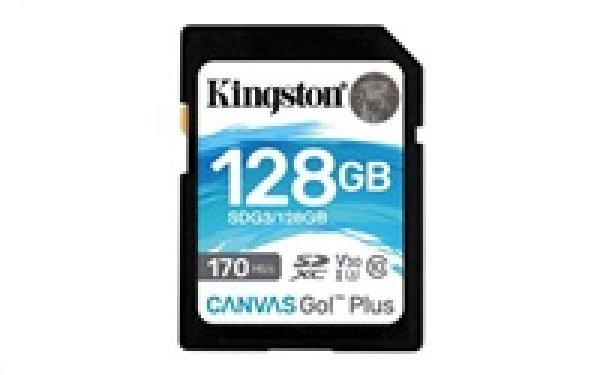 Kingston Canvas Go Plus/SDXC/128GB/170MBps/UHS-I U3 / Class 10