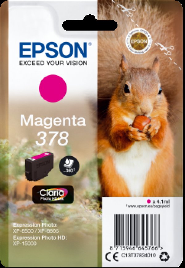 Náplň Epson 378, C13T37834010 purpurová blistr 